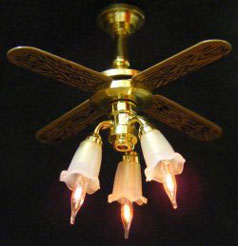 CK2606 - Ceiling Fan with 3 Tulip Shades (Hs)