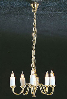 CK3000 - 5 Up-Arm Colonial Chandelier