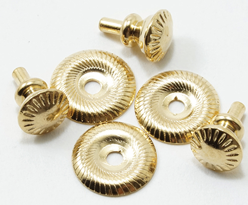 CLA05690 - Victorian Doorknobs, 4/Pk, Brass  ()
