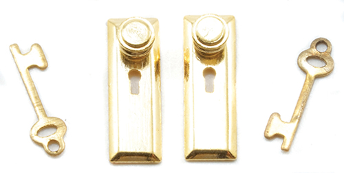 CLA05691 - 1/2 Scale Door Knob, Keyplate, Keys, 6/Pk