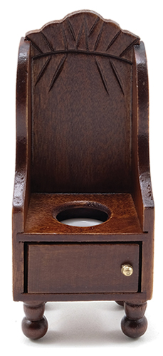 CLA10002 - Victorian Potty Chair with Pot, Walnut  ()