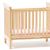 CLA10607 - Slatted Nursery Crib, Oak with Pink Fabric  ()