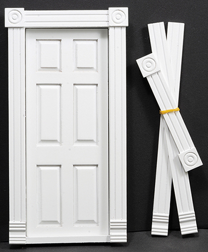 CLA76026 - Traditional 6-Panel Door with Interior Trim, White  ()