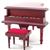 CLA91407 - Baby Grand Piano with Stool, Mahogany