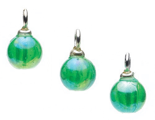 CLD227 - Emerald Ornaments, Pkg. 3
