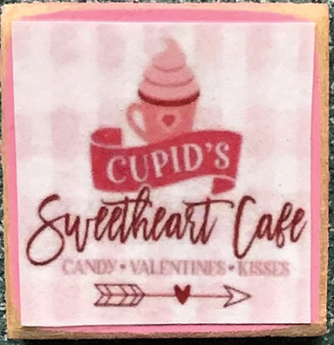 CLD925 - Decor Board Sign - Cupid&#39;s Caf&#233;