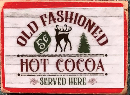CLD928 - Decor Board Sign- Hot Cocoa