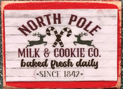 CLD929 - Decor Board Sign - Milk &amp; Cookie