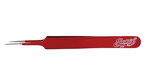 EXL30427 - Straight Point Tweezers, Red