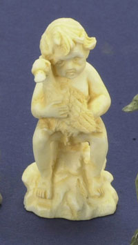 FCA1442IV - Boy with  Duck 2Pcs Ivory