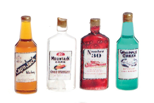 FR40314 - Vintage Asst. Liquor Bottles, 4 Pieces
