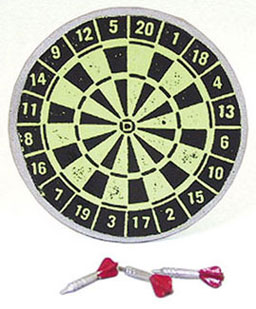 ISL0809 - Discontinued: Dartboard with 3 Red Darts