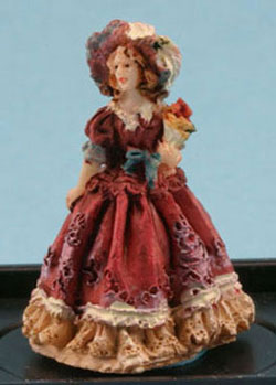 JKMME01 - Victorian Lady Figurine (Burgundy)