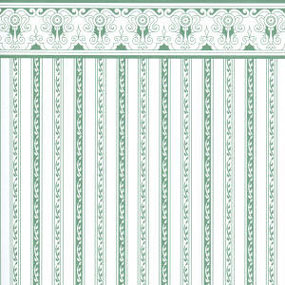 JM03 - Wallpaper, 3pc: Regency, Green Stripe