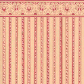 JM04 - Wallpaper, 3pc: Regency, Plum Stripe
