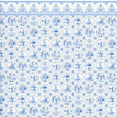 JM08 - Wallpaper, 3pc: Compact Dutch Tile