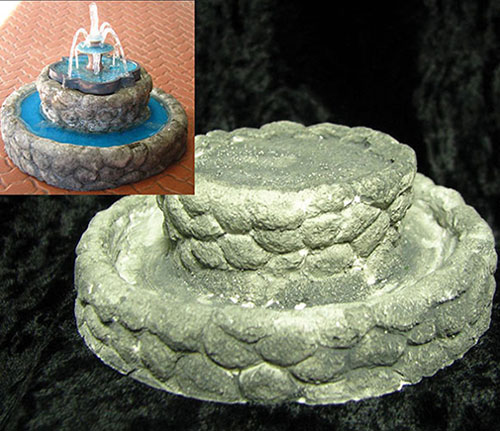 MBGDF24 - Garden Fountain Base, 1:12 Scale or 1:24 Scale, 3.5 Inches Diameter
