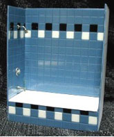MBKITTUB1 - Kit-Tub/Shower with Silver Hardware, 1:12 Scale