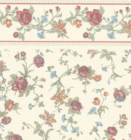 MG157D2 - Wallpaper, 3pc: Raffina, Cream (Rose)