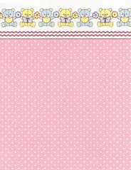 MG47D61 - Wallpaper, 3pc: Mini Bears, Pink