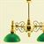 MH45137 - Billiard Chandelier with Green Shade 12V