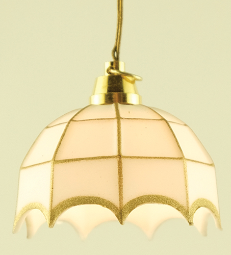MH600 - Tiffany Hanging Lamp, White