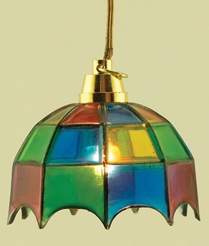 MH601 - Tiffany Hanging Lamp, Colored