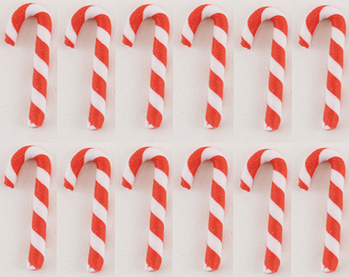 MUL2698C - Candy Canes Red-White 12 Pcs.