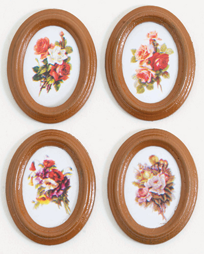 MUL5373 - Framed Oval Pictures 4Pcs.