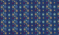 NC75602 - Prepasted Wallpaper, 3 Pieces: Flowers/Dots, Blue