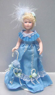 NCDL005 - Victorian Porcelain Lady-Blue