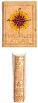 NCNI216 - World Atlas - Leather Bound Books, 1pc
