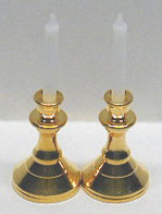 NCRA0118 - S/2 Round Brass Candlesticks