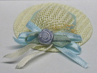 NCRA0151 - Ladies Straw Hat/Blue Ribbon