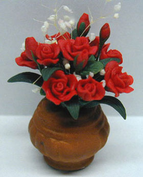 NCRP0258 - Red Roses In Large Pot