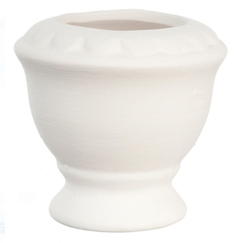 NCRVX01-1 - Large White Bisque Pot Urn, 1-1/4 Inch