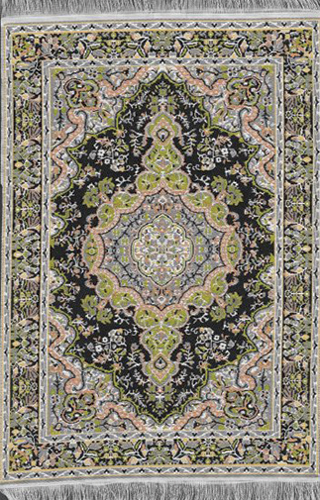 NCSK038-01 - Turkish Woven Rug, 9.5 x 5.5 Inches