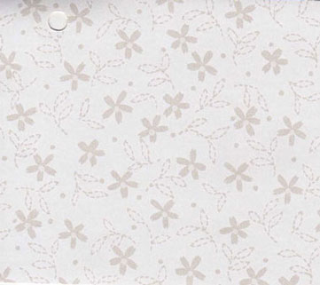 NC11809 - Prepasted Wallpaper, 3 Pieces: White On White Flowers