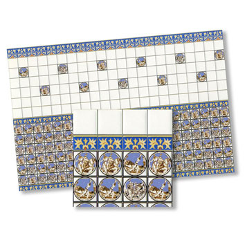 WM24009 - 1/2 Inch Scale Wall Tile, 1 Piece