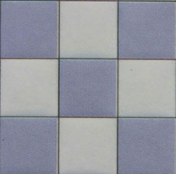 WM24021 - Tile: Blue &amp; White Square, 1/24, 1 Piece