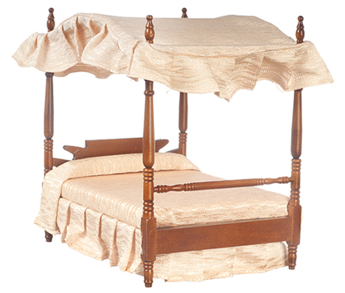 AZT6101 - Double Canopy Bed/Walnut