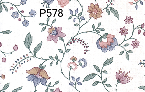 BH578 - Prepasted Wallpaper, 3 Pieces: Crewel Floral
