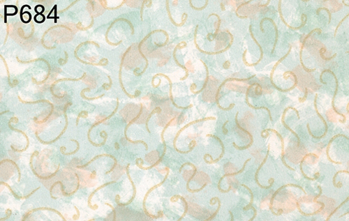 BH684 - Prepasted Wallpaper, 3 Pieces: Green Squiggles