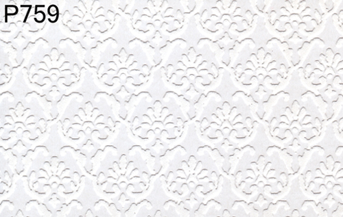 BH759 - Prepasted Wallpaper, 3 Pieces: Gray Embossed