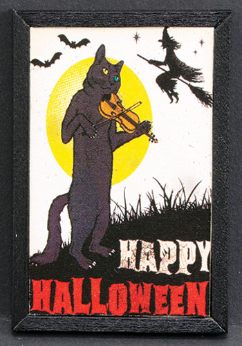 KCMHL14BLK - Happy Halloween Picture, Black Frame