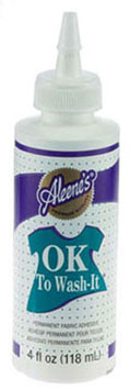 AL282 - Aleene&#39;s Ok To Wash-It Fabric Glue, 4Oz Dabber
