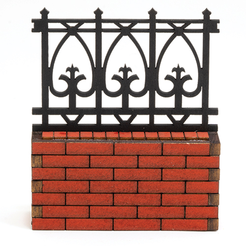 AS171B - Brick Fence Section, Hearts, 3 Inches