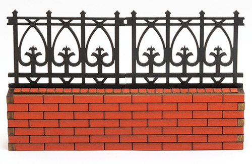 AS171DBL - Brick Fence Section, Hearts, 6 Inches