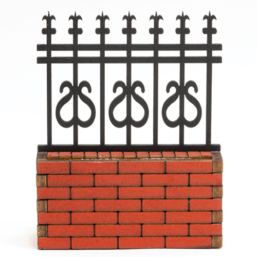 AS173B - Brick Fence Section, S-Fence, 3 Inches