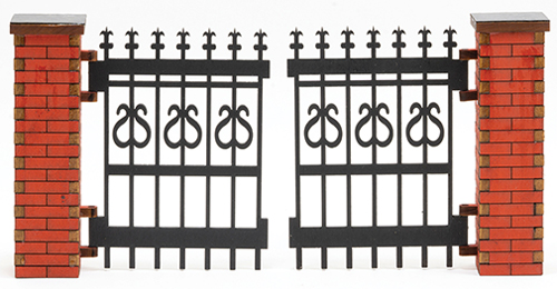 AS173G - Double Brick Gate, S-Fence